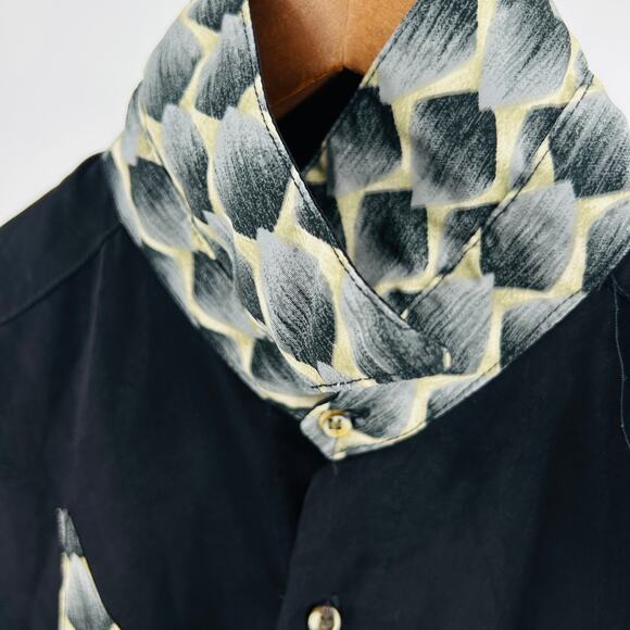 Vintage 90s CID Black Rockabilly Western Graphic Shirt - Picture 4 of 9